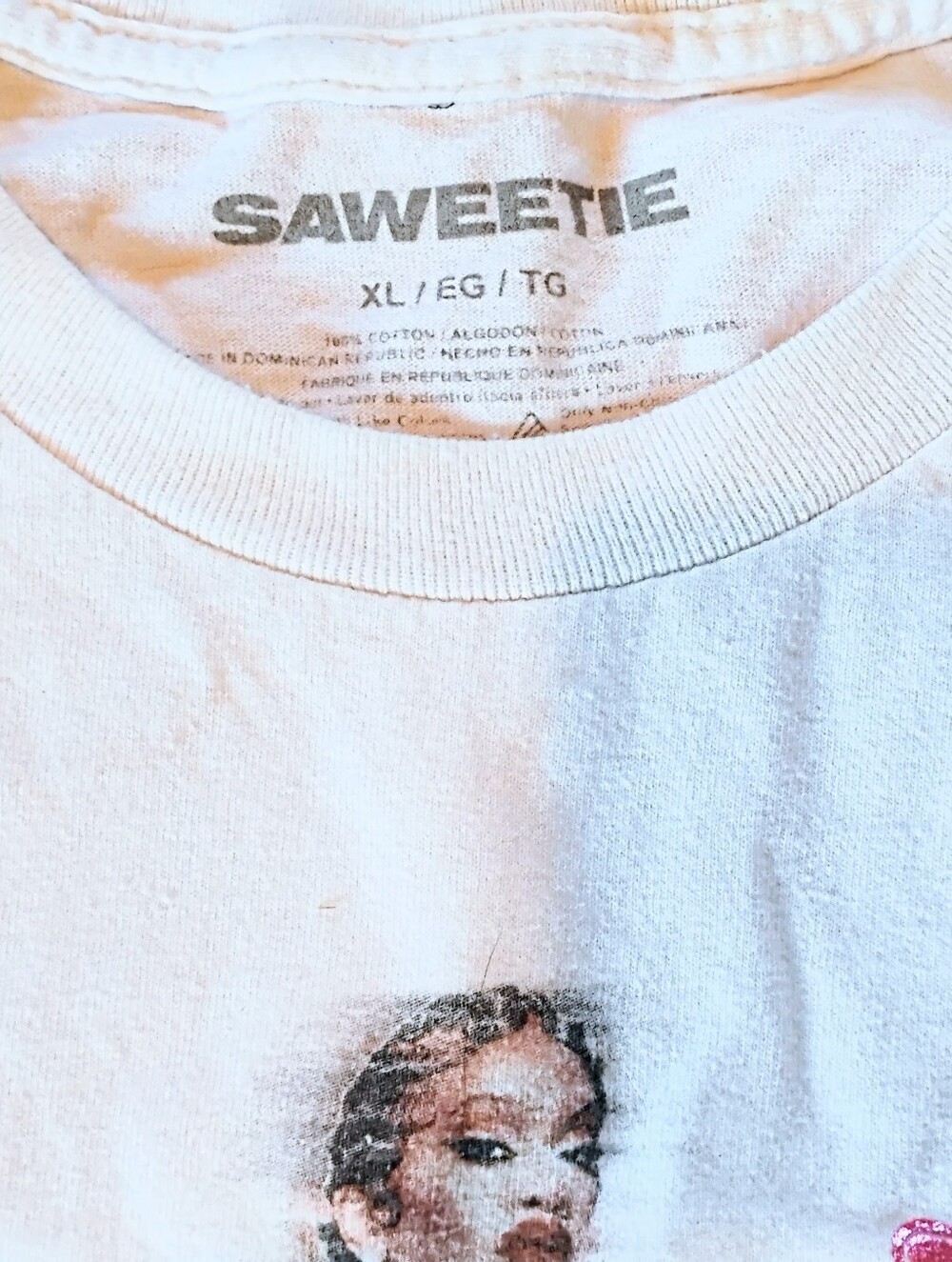 Rap Star Saweetie Pink Foil Tee - Picture 3 of 4